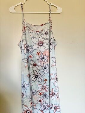 Plus Size 2X Women Maxi Casual Floral Print Slip On Summer Dress